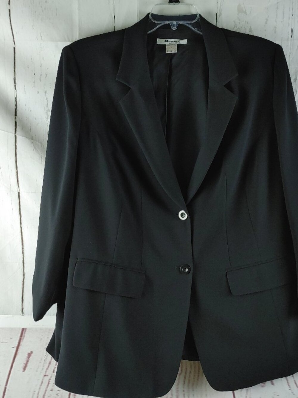 NYGard Collection Womens Size 18 Black 2 Button lined Black Suit Blazer